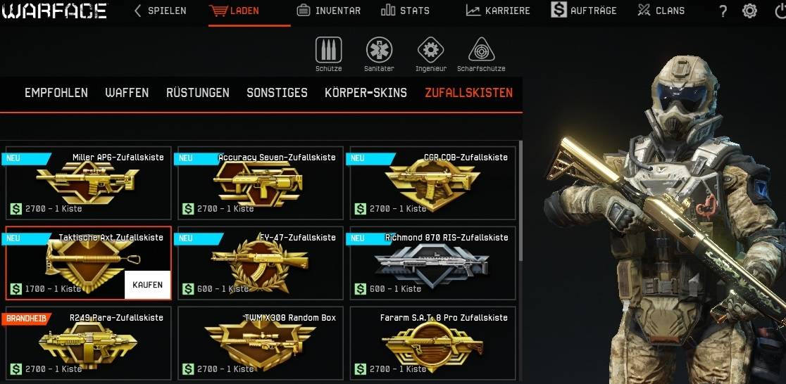 Warface Random Boxes